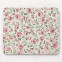 SHABBY PETITE PINK ROSES MOUSE PAD