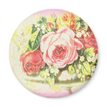 Shabby Rose Collage Art magnets