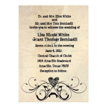Shabby Rustic Wedding Invitation