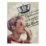 shabbychic crown Vintage Paris Lady Fashion Postcard