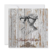 ShabbyChic Vintage Corset Bridal Shower Invitation