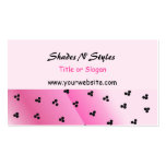 Shades N' Styles Pink and Black Design Business Cards