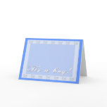 Shades of Blue Baby Announcements Greeting Card
