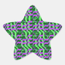 Shades of Green Sparkle Energy Star Stickers