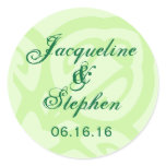 SHADES OF GREEN Wedding Envelope Sticker