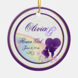 Shades of Lavender Flower Girls Keepsake Ornament
