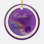 Shades of Lavender Mother of the Bride Keepsake Christmas Tree Ornament
