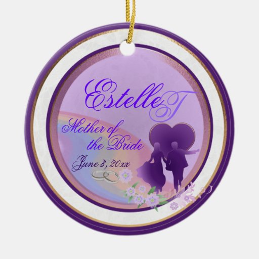 Shades of Lavender Mother of the Bride Keepsake Christmas Ornament