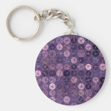 Shades of Purple Abstract Key Chain