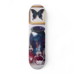 "Shadow Play" Art Glass & Insect Watercolor Skateboard Decks