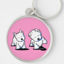 Shadowboxing Westies Key Chain