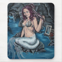 shadows of the world steampunk mermaid mousepad