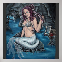 shadows of the world steampunk mermaid poster