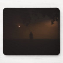 Shadowy Figure in Fog mousepad