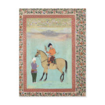 Shah Abbas  on a horse holding a falcon Post Cards