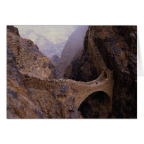 Shahara Bridge, 9000 ft. chasm, Yemen Greeting Card