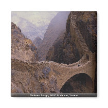 Shahara Bridge, 9000 ft. chasm, Yemen Fridge Magnet