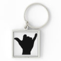Shaka hand sign keychain