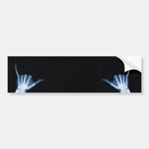 Shaka Sign X-Ray (Hang Loose) Bumper Sticker