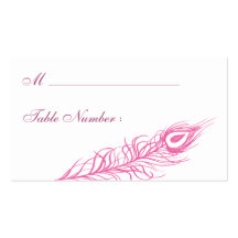 Shake your Tail Feathers Place Card (fuchsia) Business Card Templates