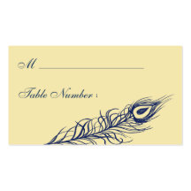 Shake your Tail Feathers Place Card (yellow) Business Cards