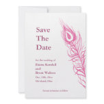 Shake your Tail Feathers Save the Date 2 (fuchsia) invitations
