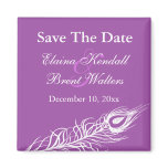 Shake your Tail Feathers Save the Date (purple) magnets
