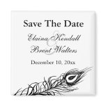 Shake your Tail Feathers Save the Date (white) magnets