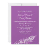 Shake your Tail Feathers Wedding Invitation purple