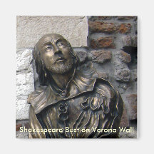 Shakespeare Bust of Verona Fridge Magnet
