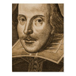 Shakespeare Droeshout Engravings Postcards