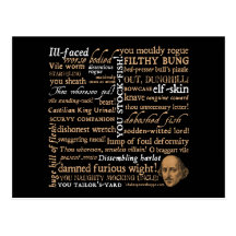 Shakespeare Insults Collection Post Card