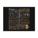 Shakespeare Insults Collection postcards