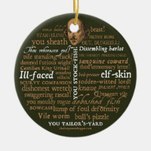 Shakespeare Insults Ornament