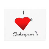 Shakespeare Love Postcard