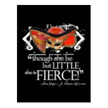 Shakespeare Midsummer Night's Dream Fierce Quote Post Cards
