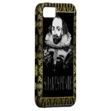 Shakespeare on black with gold frame iphone 5 vibe iPhone 5 cases