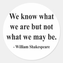 Shakespeare Quote 3a Round Sticker