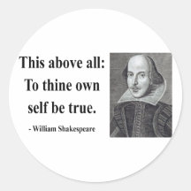 Shakespeare Quote 8b Sticker
