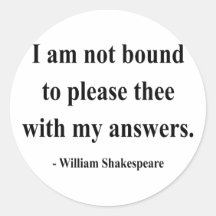 Shakespeare Quote 9a Stickers