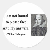 Shakespeare Quote 9b Sticker