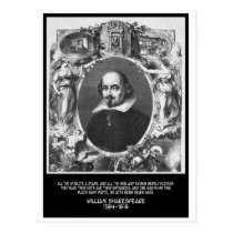 Shakespeare Quote ~ All The World's A Stage postcards