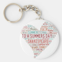 Shakespeare Sonnet 18 Keychains