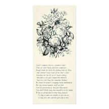 Shakespeare Sonnet # 18 Personalised Announcement