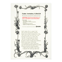 Shakespeare Sonnet # 18 Personalized Announcements