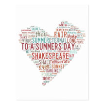 Shakespeare Sonnet 18 Post Cards