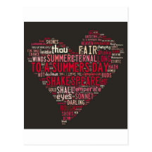 Shakespeare Sonnet 18 Postcard