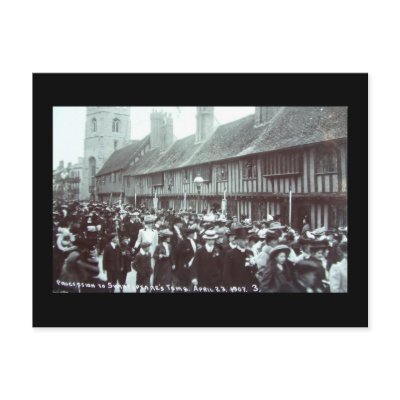 Shakespeare's Birthday 1907, Stratford-upon-Avon Post Card by gregoryolney2