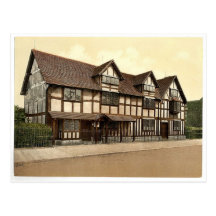 Shakespeare's birthplace, Stratford-on-Avon, Engla Postcard
