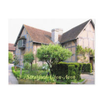 Shakespeare's birthplace Stratford UK postcard